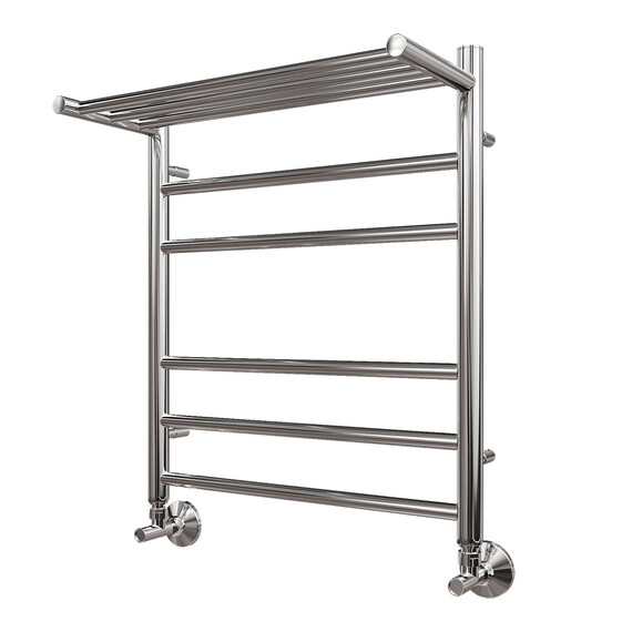 ПОЛОТЕНЦЕСУШИТЕЛЬ ВОДЯНОЙ POINT АВРОРА PN10156P П5 500X600 С ПОЛКОЙ, ХРОМ