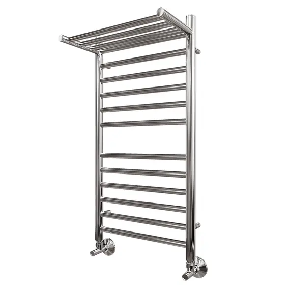 ПОЛОТЕНЦЕСУШИТЕЛЬ ВОДЯНОЙ POINT АВРОРА ПРЕМИУМ PN10158SP П11 500X800 С ПОЛКОЙ, ХРОМ