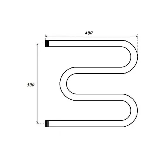 ПОЛОТЕНЦЕСУШИТЕЛЬ ВОДЯНОЙ POINT PN37554 500X400 М-ОБРАЗНЫЙ (1"), ХРОМ