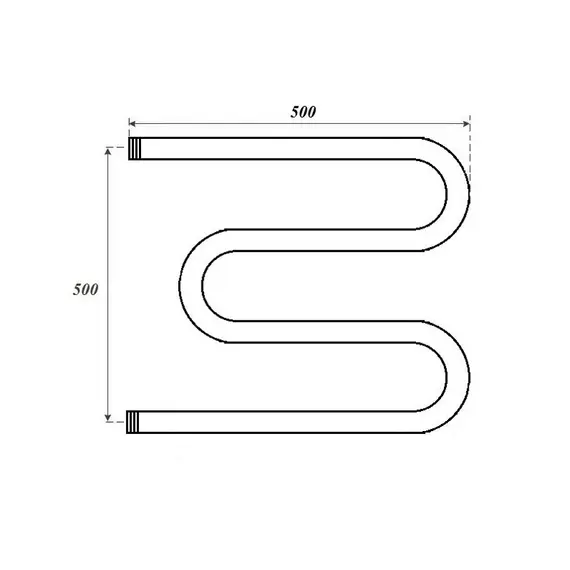 ПОЛОТЕНЦЕСУШИТЕЛЬ ВОДЯНОЙ POINT PN37555 500X500 М-ОБРАЗНЫЙ (1"), ХРОМ