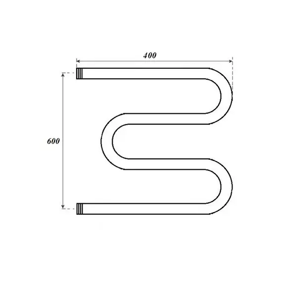 ПОЛОТЕНЦЕСУШИТЕЛЬ ВОДЯНОЙ POINT PN37664 600X400 М-ОБРАЗНЫЙ (1"), ХРОМ