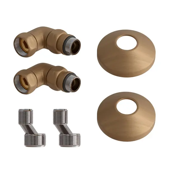 КОМПЛЕКТ ПОДКЛЮЧЕНИЯ ДЛЯ ПОЛОТЕНЦЕСУШИТЕЛЯ POINT PN93412BR 3/4 Х 1/2 ГШ СО СГОНОМ, БРОНЗА