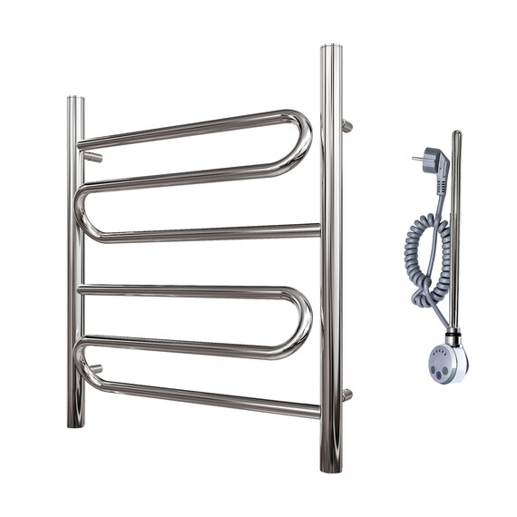 ПОЛОТЕНЦЕСУШИТЕЛЬ ЭЛЕКТРИЧЕСКИЙ POINT ЮПИТЕР PN01156E П2 500X600 ЛЕВЫЙ/ПРАВЫЙ, ХРОМ