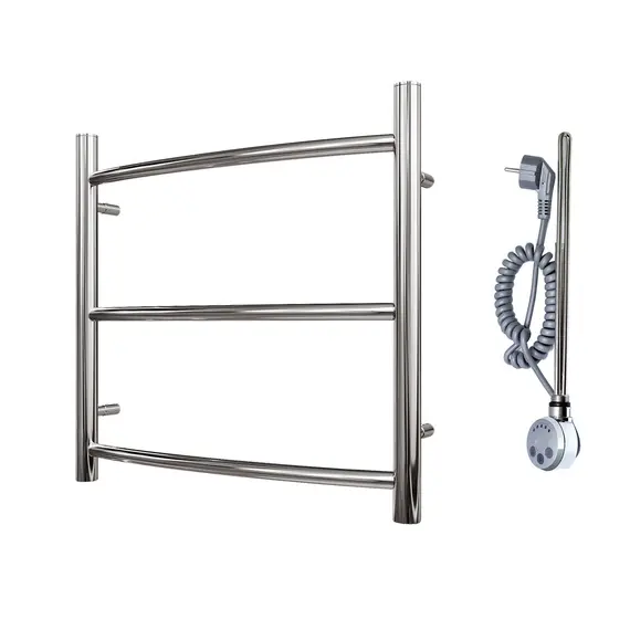 ПОЛОТЕНЦЕСУШИТЕЛЬ ЭЛЕКТРИЧЕСКИЙ POINT АФИНА PN04155E П3 500X500 ЛЕВЫЙ/ПРАВЫЙ, ХРОМ