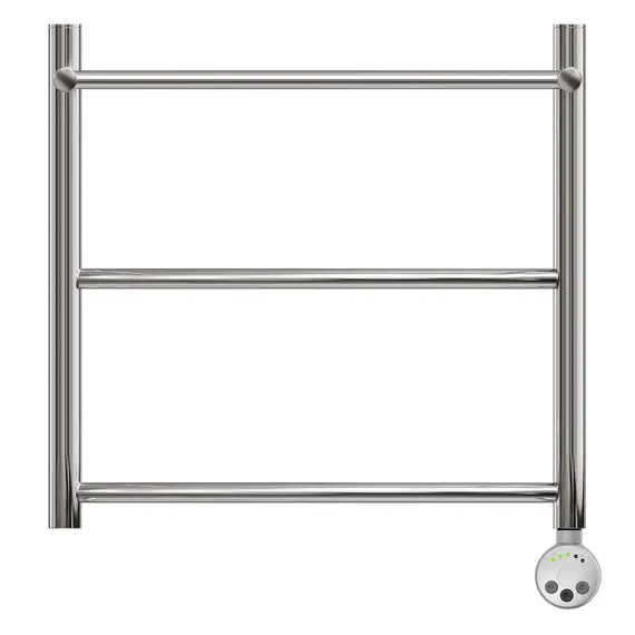 ПОЛОТЕНЦЕСУШИТЕЛЬ ЭЛЕКТРИЧЕСКИЙ POINT АФИНА PN04155PE П2 500X500 С ПОЛКОЙ ЛЕВЫЙ/ПРАВЫЙ, ХРОМ