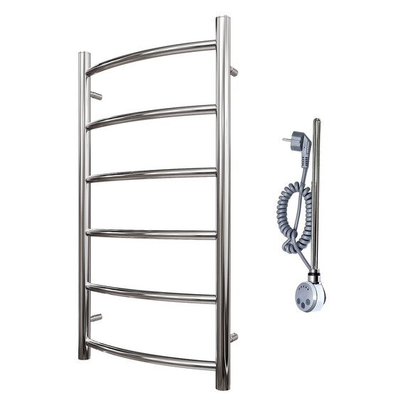 ПОЛОТЕНЦЕСУШИТЕЛЬ ЭЛЕКТРИЧЕСКИЙ POINT АФИНА PN04158E П6 500X800 ЛЕВЫЙ/ПРАВЫЙ, ХРОМ