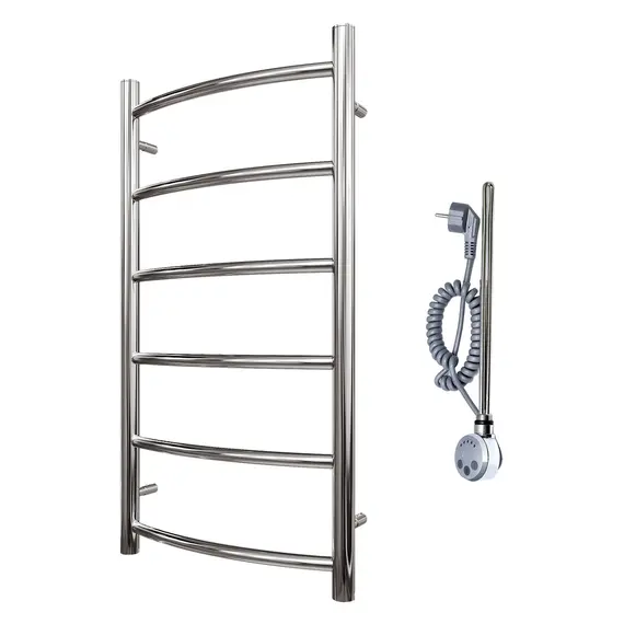 ПОЛОТЕНЦЕСУШИТЕЛЬ ЭЛЕКТРИЧЕСКИЙ POINT АФИНА PN04158E П6 500X800 ЛЕВЫЙ/ПРАВЫЙ, ХРОМ