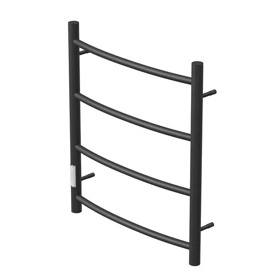 ПОЛОТЕНЦЕСУШИТЕЛЬ ЭЛЕКТРИЧЕСКИЙ POINT АФИНА PN04756B П4 500X600 ДИММЕР СЛЕВА, ЧЕРНЫЙ