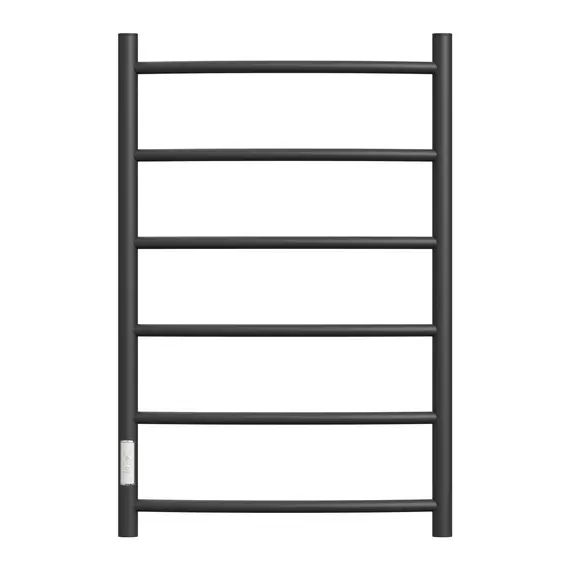 ПОЛОТЕНЦЕСУШИТЕЛЬ ЭЛЕКТРИЧЕСКИЙ POINT АФИНА PN04758B П6 500X800 ДИММЕР СЛЕВА, ЧЕРНЫЙ