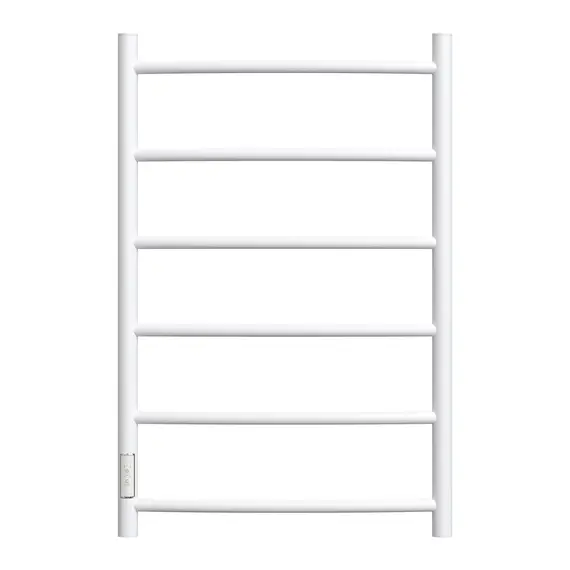 ПОЛОТЕНЦЕСУШИТЕЛЬ ЭЛЕКТРИЧЕСКИЙ POINT АФИНА PN04758W П6 500X800 ДИММЕР СЛЕВА, БЕЛЫЙ