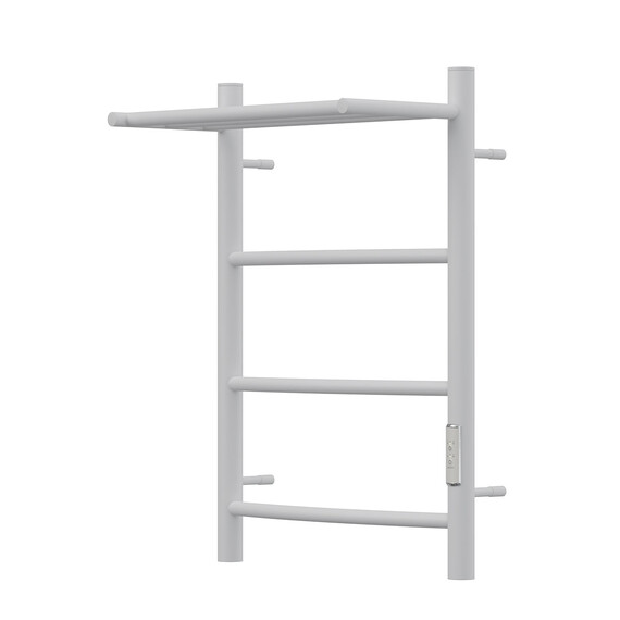 ПОЛОТЕНЦЕСУШИТЕЛЬ ЭЛЕКТРИЧЕСКИЙ POINT АФИНА PN04846PW П3 400X600 С ПОЛКОЙ, ДИММЕР СПРАВА, БЕЛЫЙ