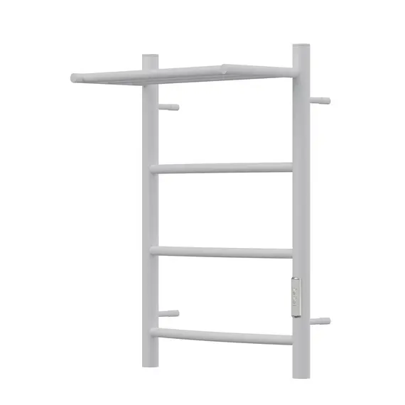 ПОЛОТЕНЦЕСУШИТЕЛЬ ЭЛЕКТРИЧЕСКИЙ POINT АФИНА PN04846PW П3 400X600 С ПОЛКОЙ, ДИММЕР СПРАВА, БЕЛЫЙ