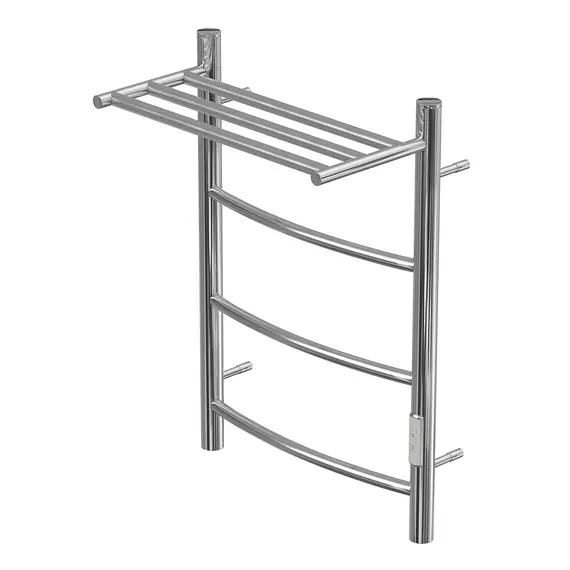 ПОЛОТЕНЦЕСУШИТЕЛЬ ЭЛЕКТРИЧЕСКИЙ POINT АФИНА PN04846P П3 400X600 С ПОЛКОЙ, ДИММЕР СПРАВА, ХРОМ