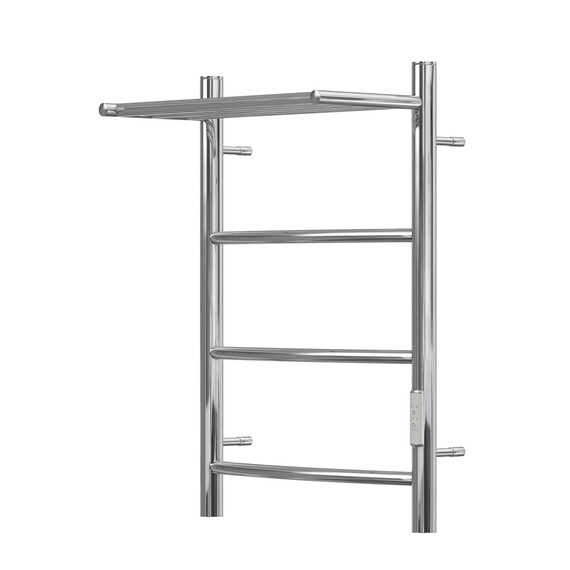 ПОЛОТЕНЦЕСУШИТЕЛЬ ЭЛЕКТРИЧЕСКИЙ POINT АФИНА PN04846P П3 400X600 С ПОЛКОЙ, ДИММЕР СПРАВА, ХРОМ