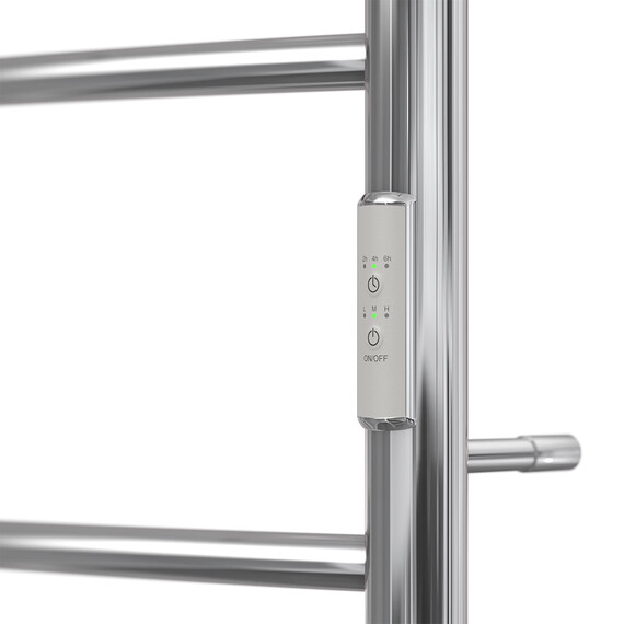 ПОЛОТЕНЦЕСУШИТЕЛЬ ЭЛЕКТРИЧЕСКИЙ POINT АФИНА PN04846P П3 400X600 С ПОЛКОЙ, ДИММЕР СПРАВА, ХРОМ