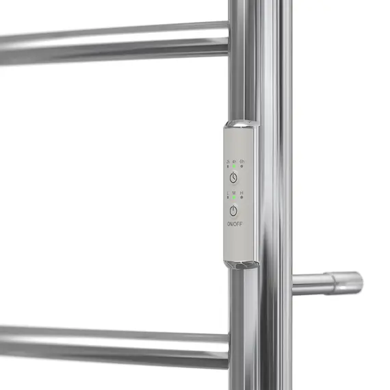 ПОЛОТЕНЦЕСУШИТЕЛЬ ЭЛЕКТРИЧЕСКИЙ POINT АФИНА PN04846P П3 400X600 С ПОЛКОЙ, ДИММЕР СПРАВА, ХРОМ