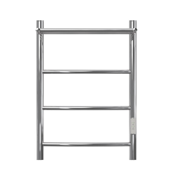 ПОЛОТЕНЦЕСУШИТЕЛЬ ЭЛЕКТРИЧЕСКИЙ POINT АФИНА PN04846P П3 400X600 С ПОЛКОЙ, ДИММЕР СПРАВА, ХРОМ