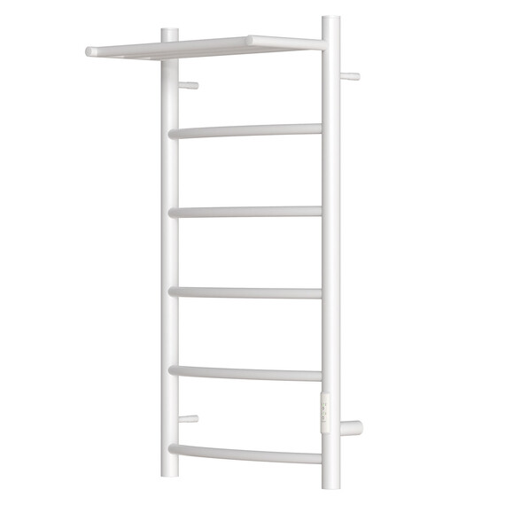 ПОЛОТЕНЦЕСУШИТЕЛЬ ЭЛЕКТРИЧЕСКИЙ POINT АФИНА PN04848PW П5 400X800 С ПОЛКОЙ, ДИММЕР СПРАВА, БЕЛЫЙ