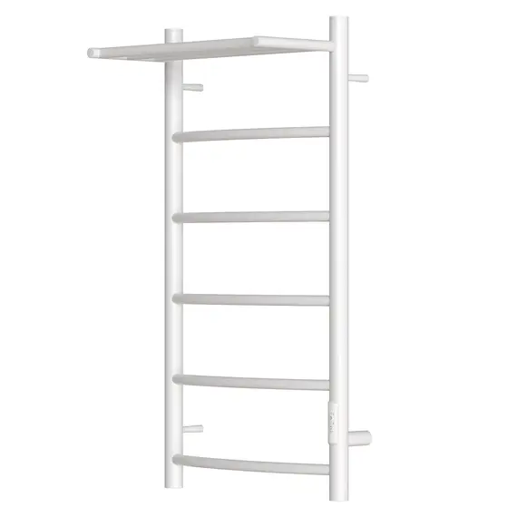 ПОЛОТЕНЦЕСУШИТЕЛЬ ЭЛЕКТРИЧЕСКИЙ POINT АФИНА PN04848PW П5 400X800 С ПОЛКОЙ, ДИММЕР СПРАВА, БЕЛЫЙ