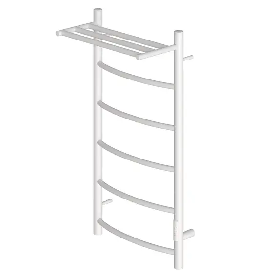 ПОЛОТЕНЦЕСУШИТЕЛЬ ЭЛЕКТРИЧЕСКИЙ POINT АФИНА PN04848PW П5 400X800 С ПОЛКОЙ, ДИММЕР СПРАВА, БЕЛЫЙ