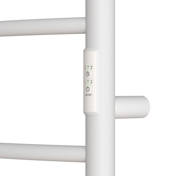 ПОЛОТЕНЦЕСУШИТЕЛЬ ЭЛЕКТРИЧЕСКИЙ POINT АФИНА PN04848PW П5 400X800 С ПОЛКОЙ, ДИММЕР СПРАВА, БЕЛЫЙ