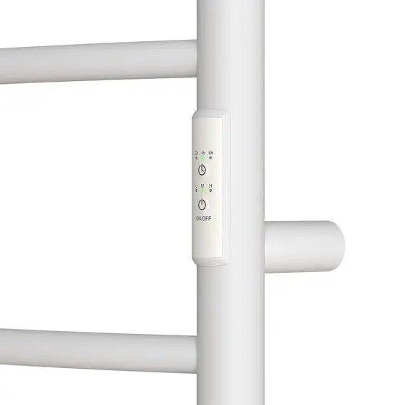 ПОЛОТЕНЦЕСУШИТЕЛЬ ЭЛЕКТРИЧЕСКИЙ POINT АФИНА PN04848PW П5 400X800 С ПОЛКОЙ, ДИММЕР СПРАВА, БЕЛЫЙ