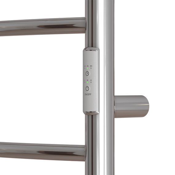 ПОЛОТЕНЦЕСУШИТЕЛЬ ЭЛЕКТРИЧЕСКИЙ POINT АФИНА PN04848P П5 400X800 С ПОЛКОЙ, ДИММЕР СПРАВА, ХРОМ