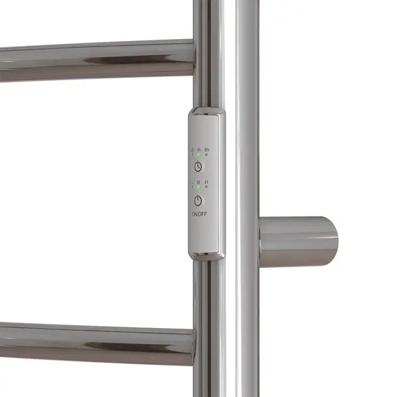 ПОЛОТЕНЦЕСУШИТЕЛЬ ЭЛЕКТРИЧЕСКИЙ POINT АФИНА PN04848P П5 400X800 С ПОЛКОЙ, ДИММЕР СПРАВА, ХРОМ