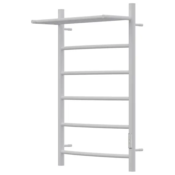 ПОЛОТЕНЦЕСУШИТЕЛЬ ЭЛЕКТРИЧЕСКИЙ POINT АФИНА PN04858PW П5 500X800 С ПОЛКОЙ, ДИММЕР СПРАВА, БЕЛЫЙ