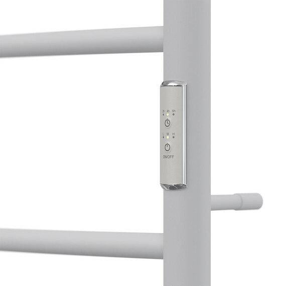 ПОЛОТЕНЦЕСУШИТЕЛЬ ЭЛЕКТРИЧЕСКИЙ POINT АФИНА PN04858PW П5 500X800 С ПОЛКОЙ, ДИММЕР СПРАВА, БЕЛЫЙ