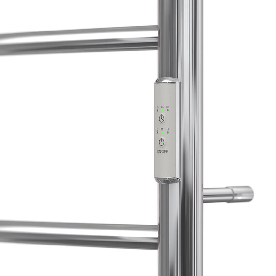 ПОЛОТЕНЦЕСУШИТЕЛЬ ЭЛЕКТРИЧЕСКИЙ POINT АФИНА PN04858P П5 500X800 С ПОЛКОЙ, ДИММЕР СПРАВА, ХРОМ