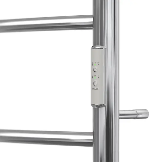 ПОЛОТЕНЦЕСУШИТЕЛЬ ЭЛЕКТРИЧЕСКИЙ POINT АФИНА PN04858P П5 500X800 С ПОЛКОЙ, ДИММЕР СПРАВА, ХРОМ