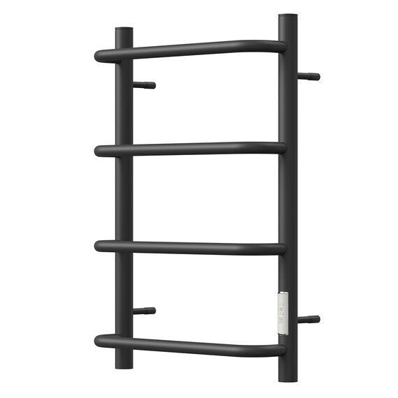 ПОЛОТЕНЦЕСУШИТЕЛЬ ЭЛЕКТРИЧЕСКИЙ POINT НИКА PN08846B П4 400X600 ДИММЕР СПРАВА, ЧЕРНЫЙ