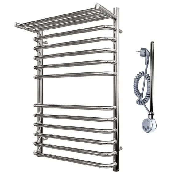 ПОЛОТЕНЦЕСУШИТЕЛЬ ЭЛЕКТРИЧЕСКИЙ POINT НЕПТУН PN09158SPE П11 500X800 С ПОЛКОЙ ЛЕВЫЙ/ПРАВЫЙ, ХРОМ