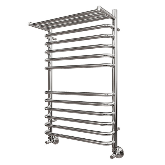 ПОЛОТЕНЦЕСУШИТЕЛЬ ВОДЯНОЙ POINT НЕПТУН PN09158SP П11 500X800 С ПОЛКОЙ, ХРОМ