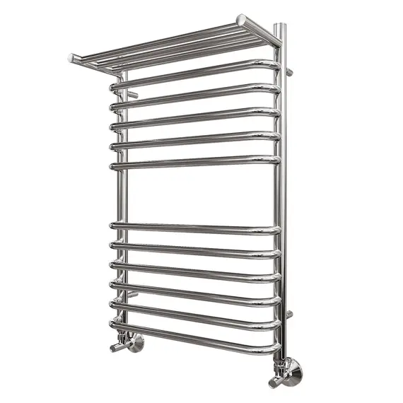 ПОЛОТЕНЦЕСУШИТЕЛЬ ВОДЯНОЙ POINT НЕПТУН PN09158SP П11 500X800 С ПОЛКОЙ, ХРОМ