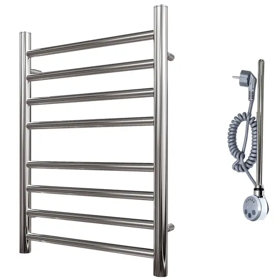 ПОЛОТЕНЦЕСУШИТЕЛЬ ЭЛЕКТРИЧЕСКИЙ POINT АВРОРА PN10156SE П8 500X600 ЛЕВЫЙ/ПРАВЫЙ, ХРОМ