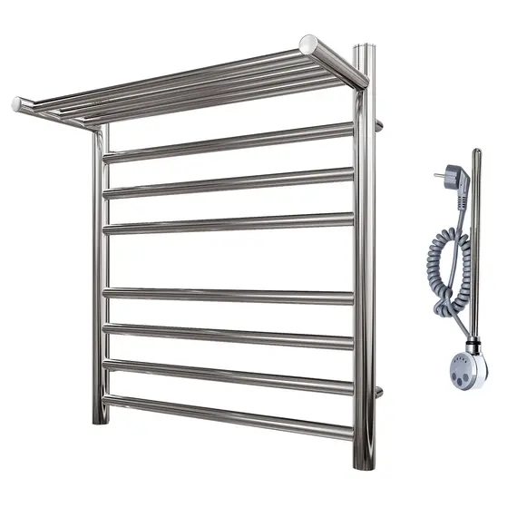 ПОЛОТЕНЦЕСУШИТЕЛЬ ЭЛЕКТРИЧЕСКИЙ POINT АВРОРА PN10156SPE П7 500X600 С ПОЛКОЙ ЛЕВЫЙ/ПРАВЫЙ, ХРОМ