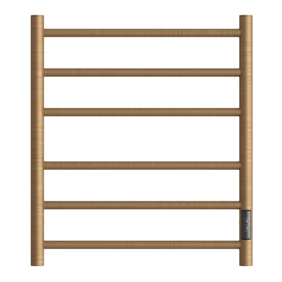 ПОЛОТЕНЦЕСУШИТЕЛЬ ЭЛЕКТРИЧЕСКИЙ POINT АВРОРА PN10856BR П6 500X600 ДИММЕР СПРАВА, БРОНЗА