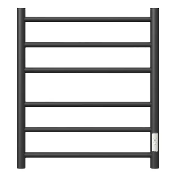 ПОЛОТЕНЦЕСУШИТЕЛЬ ЭЛЕКТРИЧЕСКИЙ POINT АВРОРА PN10856B П6 500X600 ДИММЕР СПРАВА, ЧЕРНЫЙ