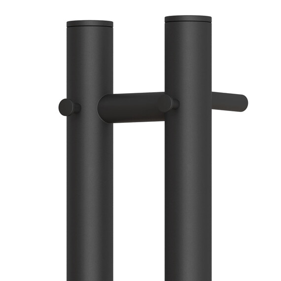 ПОЛОТЕНЦЕСУШИТЕЛЬ ЭЛЕКТРИЧЕСКИЙ POINT ДЕМЕТРА PN12812B П3 80X1200 ДИММЕР СПРАВА, ЧЕРНЫЙ