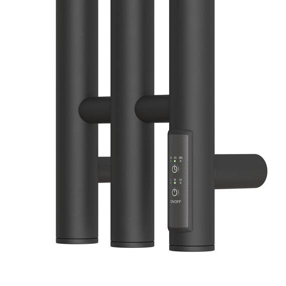 ПОЛОТЕНЦЕСУШИТЕЛЬ ЭЛЕКТРИЧЕСКИЙ POINT ДЕМЕТРА PN12822B П3 120X1200 ДИММЕР СПРАВА, ЧЕРНЫЙ