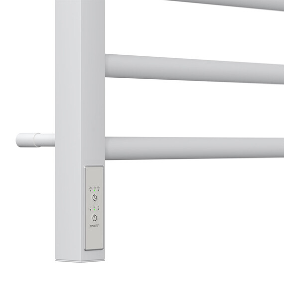 ПОЛОТЕНЦЕСУШИТЕЛЬ ЭЛЕКТРИЧЕСКИЙ POINT ВЕСТА PN70756W П7 500X600, ДИММЕР СЛЕВА, БЕЛЫЙ