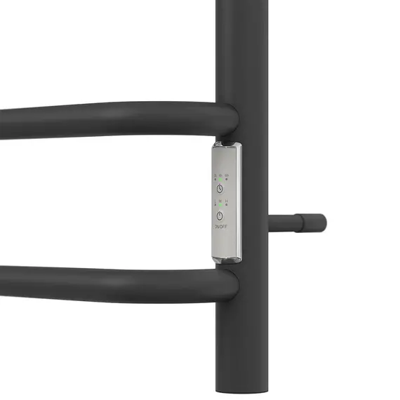 ПОЛОТЕНЦЕСУШИТЕЛЬ ЭЛЕКТРИЧЕСКИЙ POINT САТУРН PN90846B П6 400X600 ДИММЕР СПРАВА, ЧЕРНЫЙ