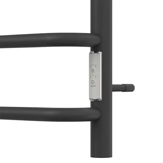 ПОЛОТЕНЦЕСУШИТЕЛЬ ЭЛЕКТРИЧЕСКИЙ POINT САТУРН PN90858B П8 500X800 ДИММЕР СПРАВА, ЧЕРНЫЙ