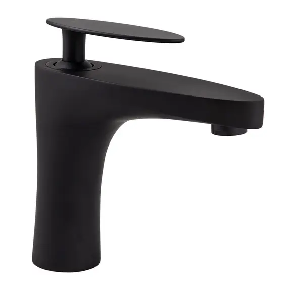 СМЕСИТЕЛЬ KAISER STAR ДЛЯ РАКОВИНЫ С ГАЙКОЙ, ЧЕРНЫЙ