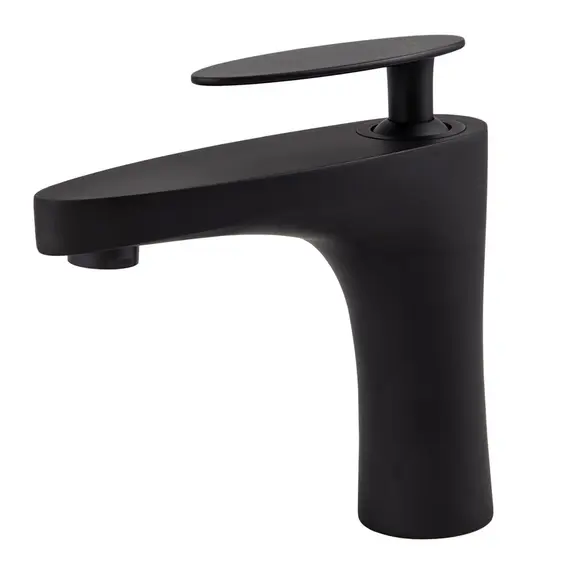 СМЕСИТЕЛЬ KAISER STAR ДЛЯ РАКОВИНЫ С ГАЙКОЙ, ЧЕРНЫЙ