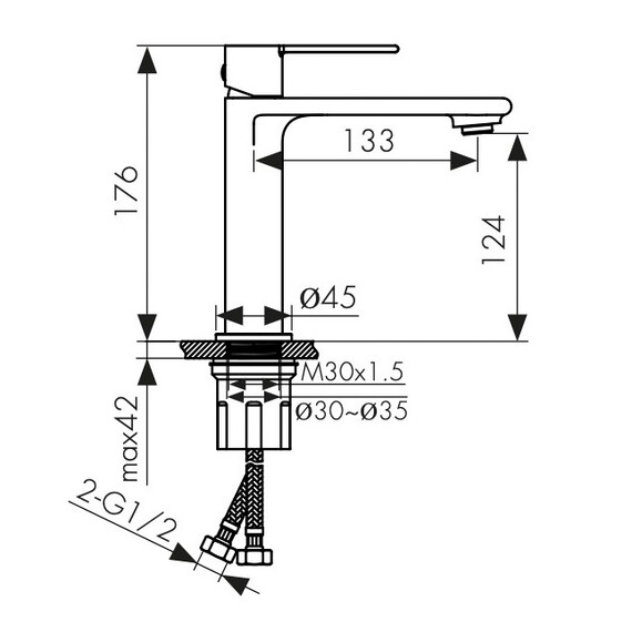 СМЕСИТЕЛЬ KAISER SERIO ДЛЯ РАКОВИНЫ BRUSHED GOLD