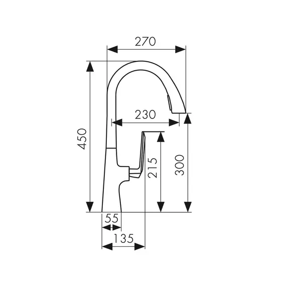 СМЕСИТЕЛЬ KAISER STRIKE ДЛЯ КУХНИ ВЫДВИЖНОЙ GUNMETAL