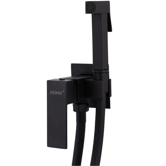 СМЕСИТЕЛЬ KAISER SONAT ВСТРОЕННЫЙ ДЛЯ БИДЕ С ДУШЕМ, ОДНОРЫЧАЖНЫЙ, ЧЕРНЫЙ МАТОВЫЙ